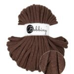Шнур Bobbiny Jumbo 9 мм Shiny Chocolate Brown, 30 м