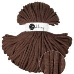 Шнур Bobbiny Jumbo 9 мм Shiny Chocolate Brown, 100 м