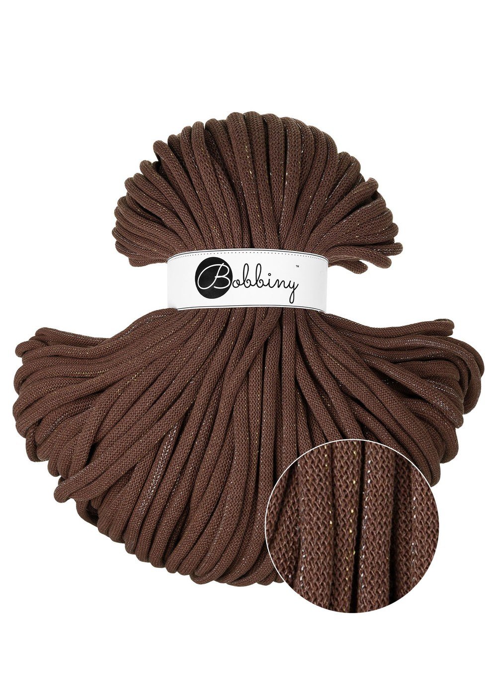 bobbiny-jumbo-9mm-shiny-chocolate-brown-img Шнур Bobbiny Jumbo 9 мм Shiny Chocolate Brown, 100 м - Зображення 1