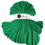 Шнур Bobbiny Jumbo 9 мм Shiny Jade Green, 100 м