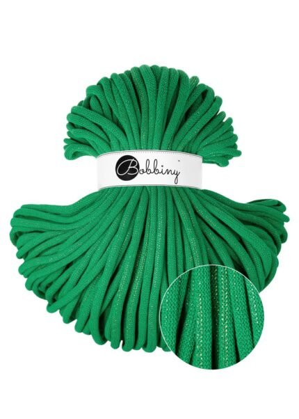 Шнур Bobbiny Jumbo 9 мм Shiny Jade Green, 100 м
