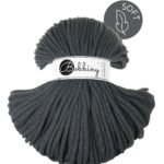 Шнур Bobbiny Jumbo Soft 8 мм Charcoal, 100 м