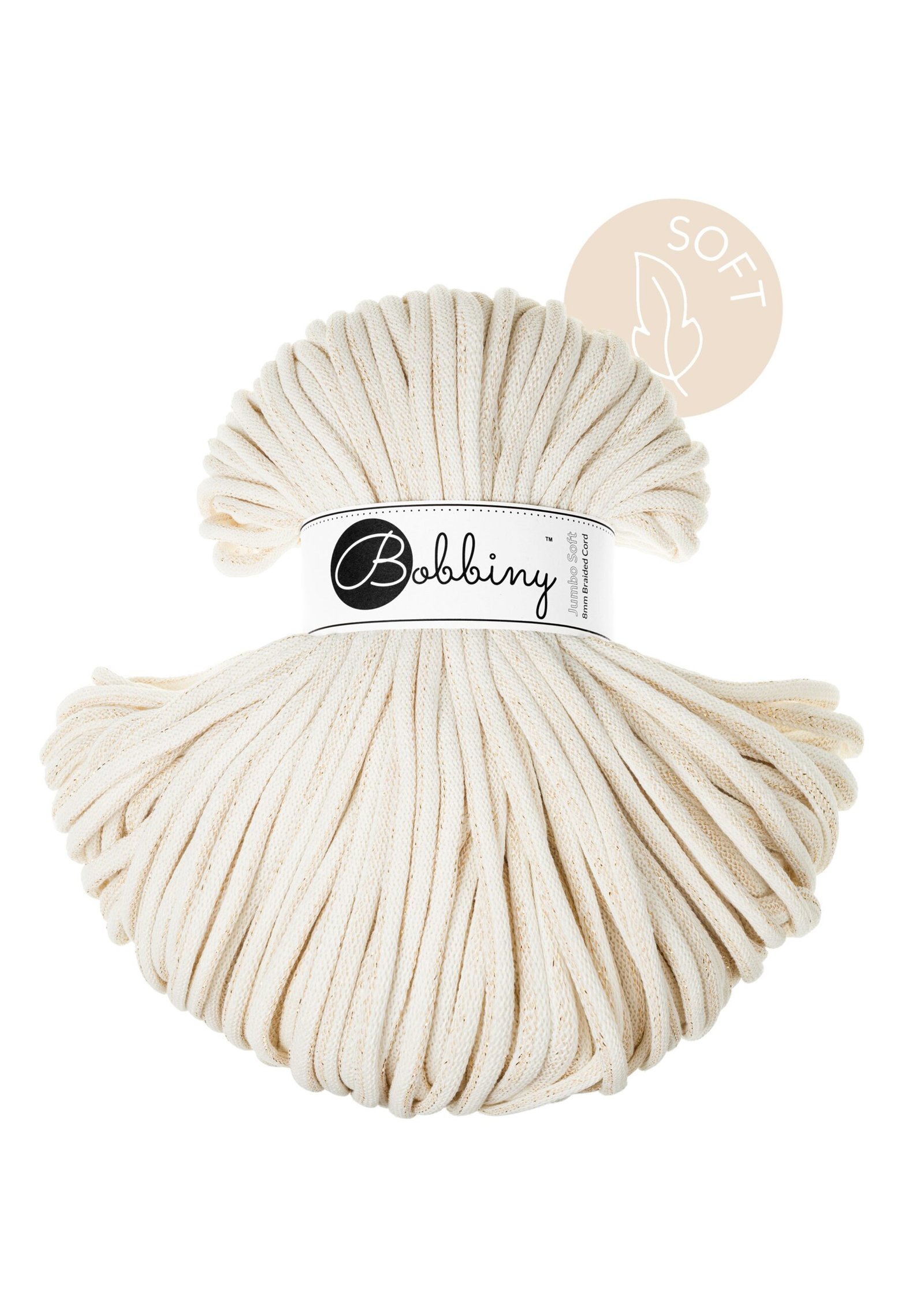 bobbiny-jumbo-soft-8mm-golden-natural Шнур Bobbiny Jumbo Soft 8 мм Golden Natural, 100 м - Зображення 1