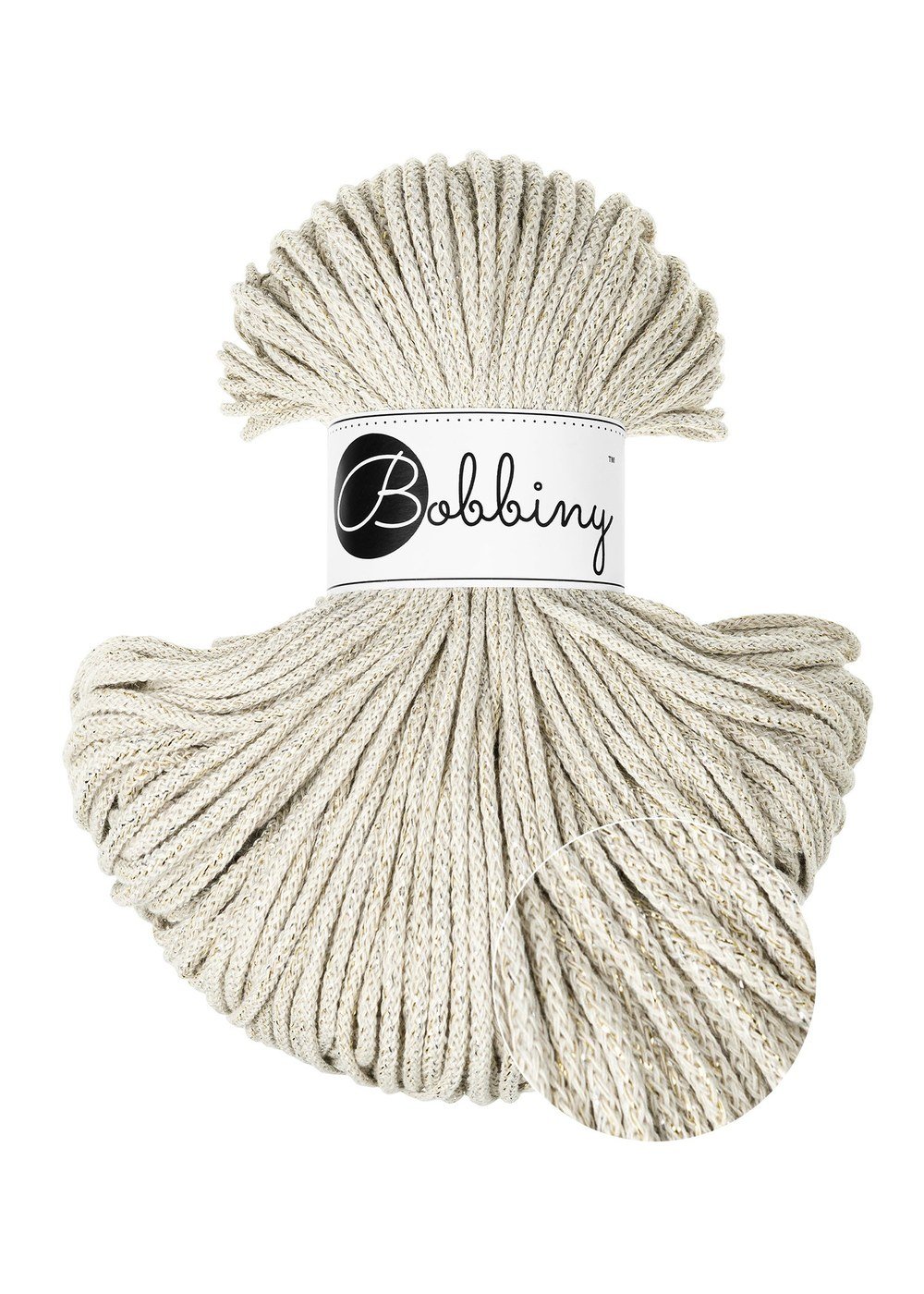 bobbiny-junior-3mm-shiny-cashmere-beige-img Шнур Bobbiny Junior 3 мм Shiny Cashmere Beige, 100 м - Зображення 1