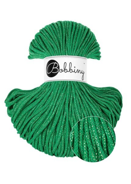 Шнур Bobbiny Junior 3 мм Shiny Jade Green, 100 м