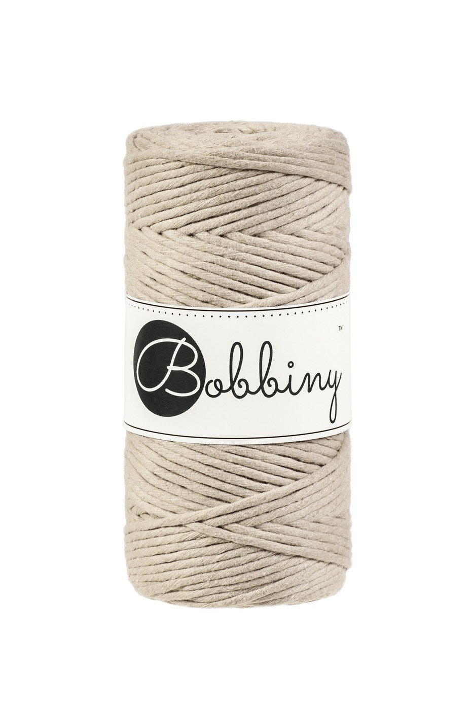 bobbiny-macrame-3mm-beige-img Шнур Bobbiny Macramé 3 мм Beige, 100 м - Зображення 1