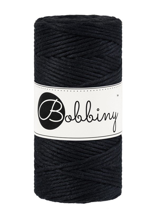 bobbiny-macrame-3mm-black-img Шнур Bobbiny Macramé 3 мм Black, 100 м - Зображення 1