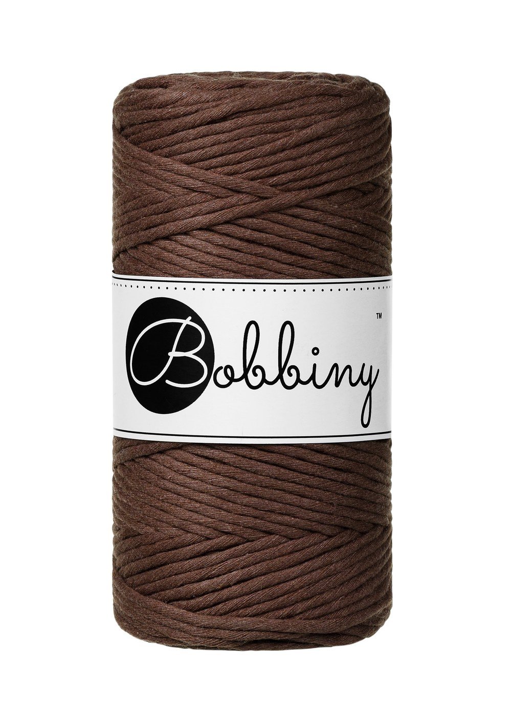 bobbiny-macrame-3mm-chocolate-brown-img Шнур Bobbiny Macramé 3 мм Chocolate Brown, 100 м - Зображення 1