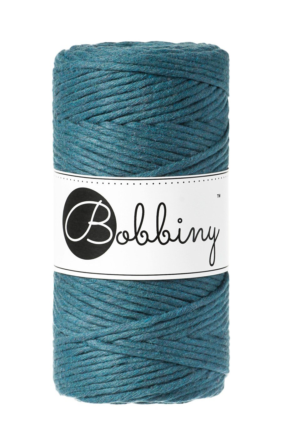 bobbiny-macrame-3mm-peacock-blue-img Шнур Bobbiny Macramé 3 мм Peacock blue, 100 м - Зображення 1