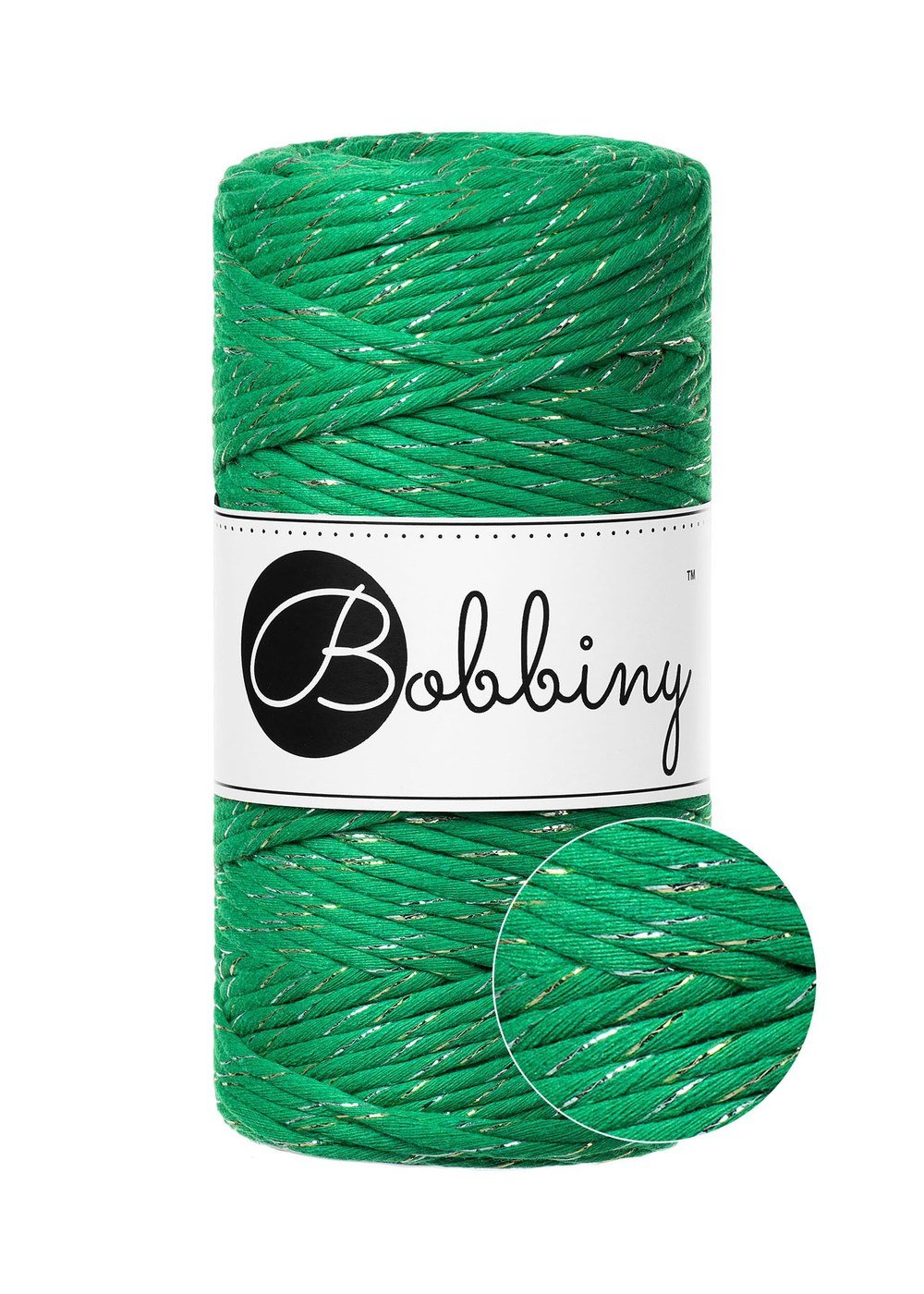 bobbiny-macrame-3mm-shiny-jade-green-img Шнур Bobbiny Macramé 3 мм Shiny Jade Green, 100 м - Зображення 1