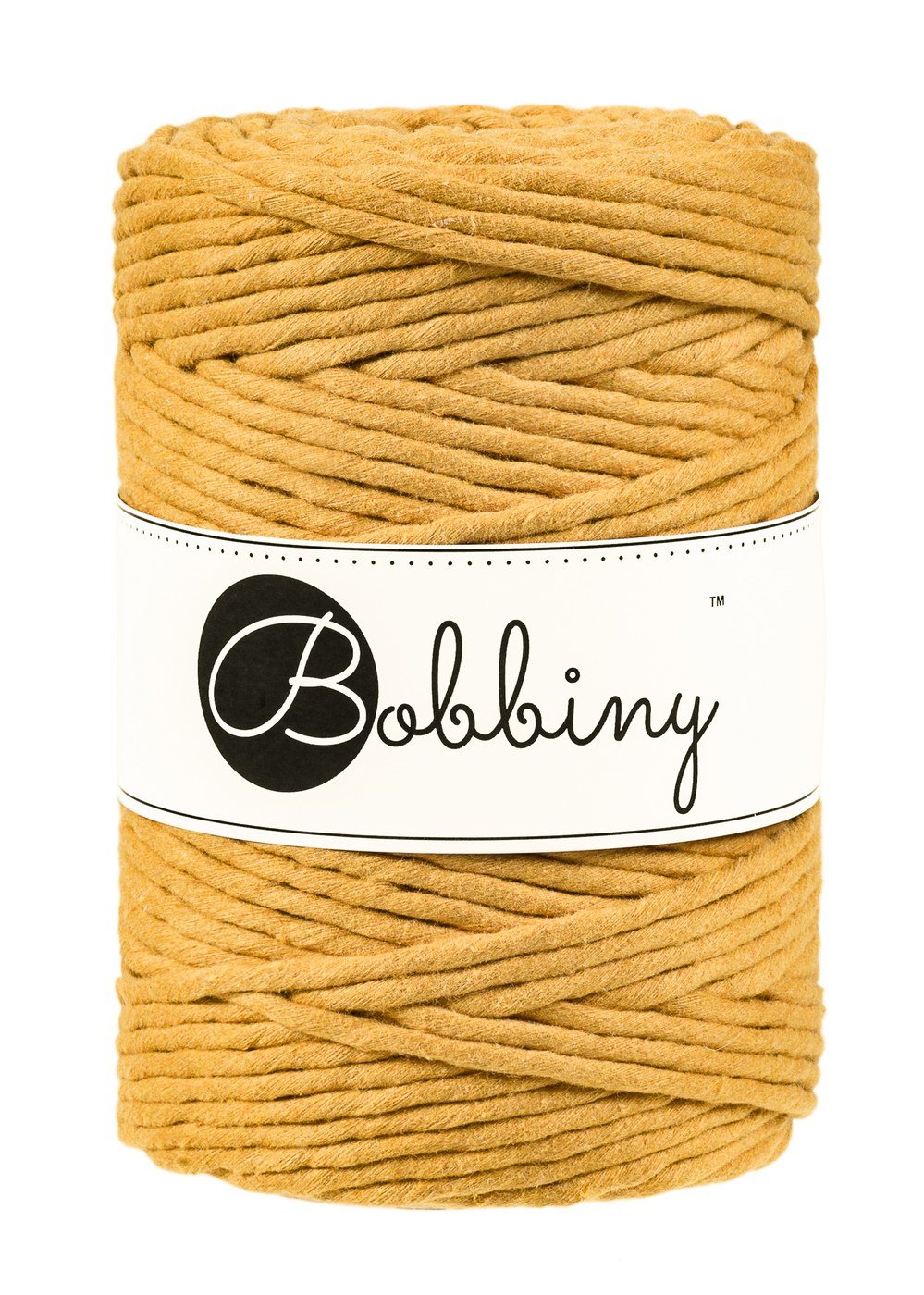 bobbiny-macrame-5mm-mustard-img Шнур Bobbiny Macramé 5 мм Mustard, 100 м - Зображення 1