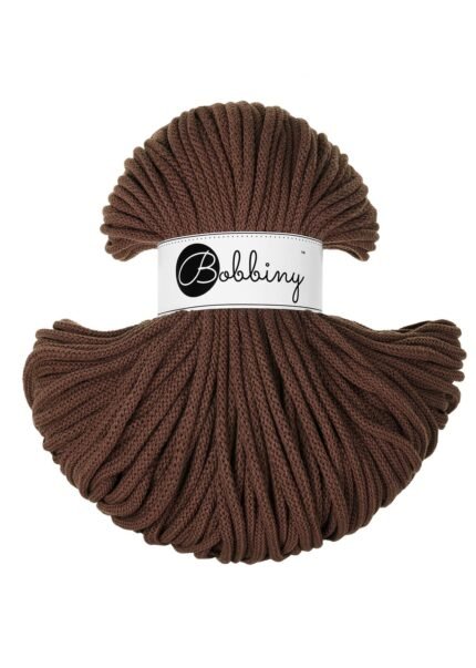 Шнур Bobbiny Premium 5 мм Chocolate Brown, 100 м