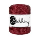 Шнур Bobbiny 3PLY 3 мм Metallic Red, 50 м