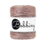 Шнур Bobbiny 3PLY 3 мм Metallic Rose Gold, 50 м