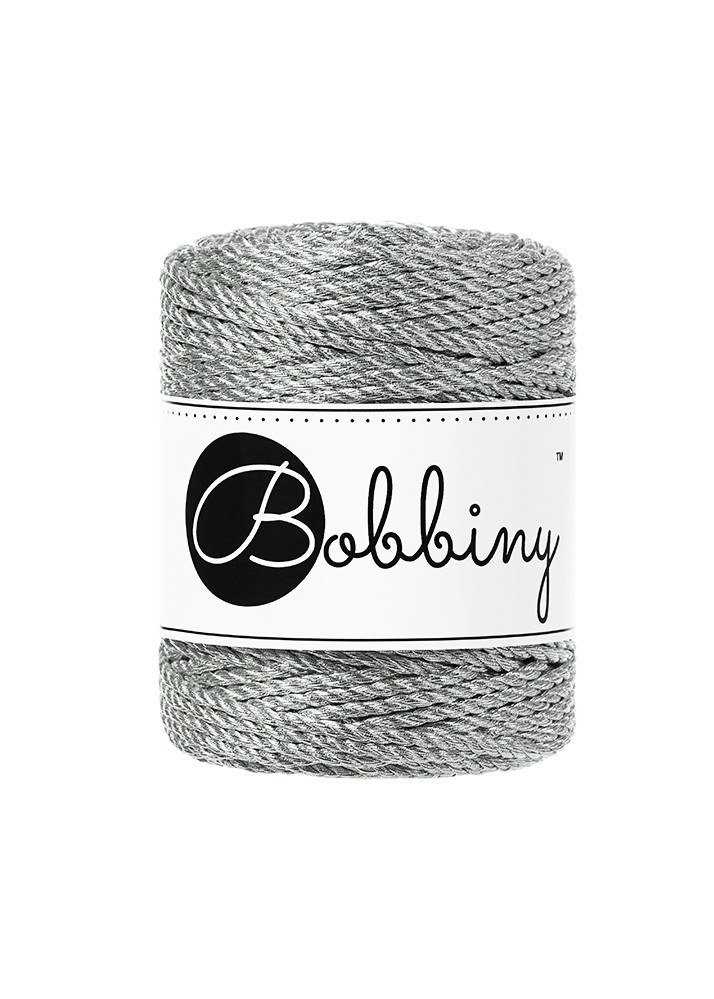 bobbiny-ropes-3mm-metallic-silver-img Шнур Bobbiny 3PLY 3 мм Metallic Silver, 50 м - Зображення 1
