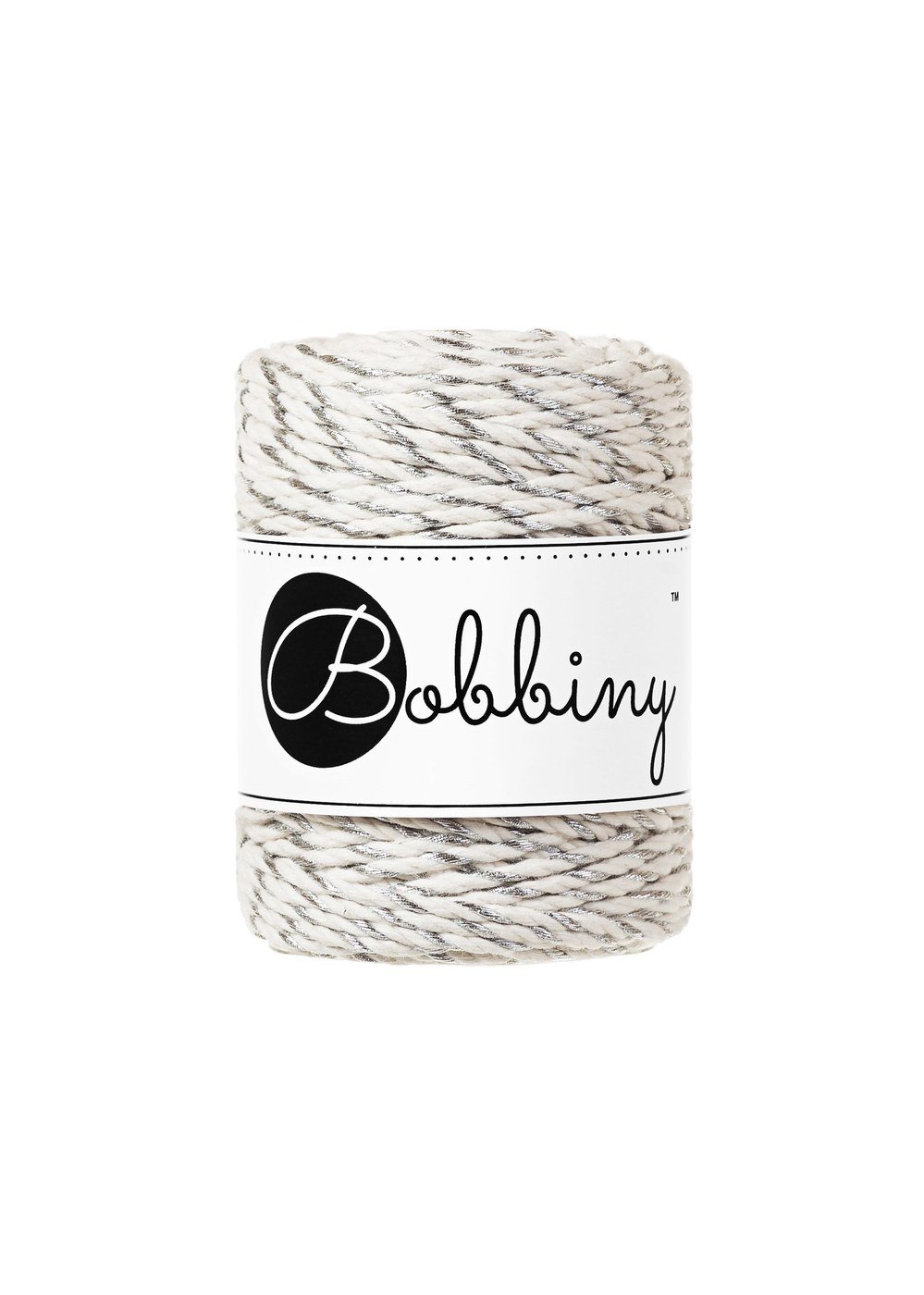 bobbiny-ropes-3mm-silver-twist-img Шнур Bobbiny 3PLY 3 мм Silver Twist, 50 м - Зображення 1