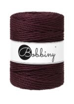 Шнур Bobbiny 3PLY 5 мм Burgundy, 100 м